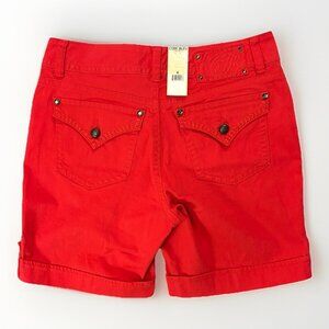 Code Bleu Premium Women's Annette Star Jean Shorts Size 6 / 27 Red 7 in RARE NWT